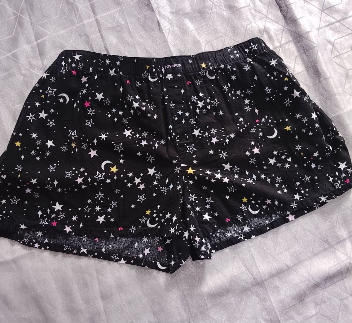 Pantalón Joyspun Negro Estampado de Estrellas de Mujer