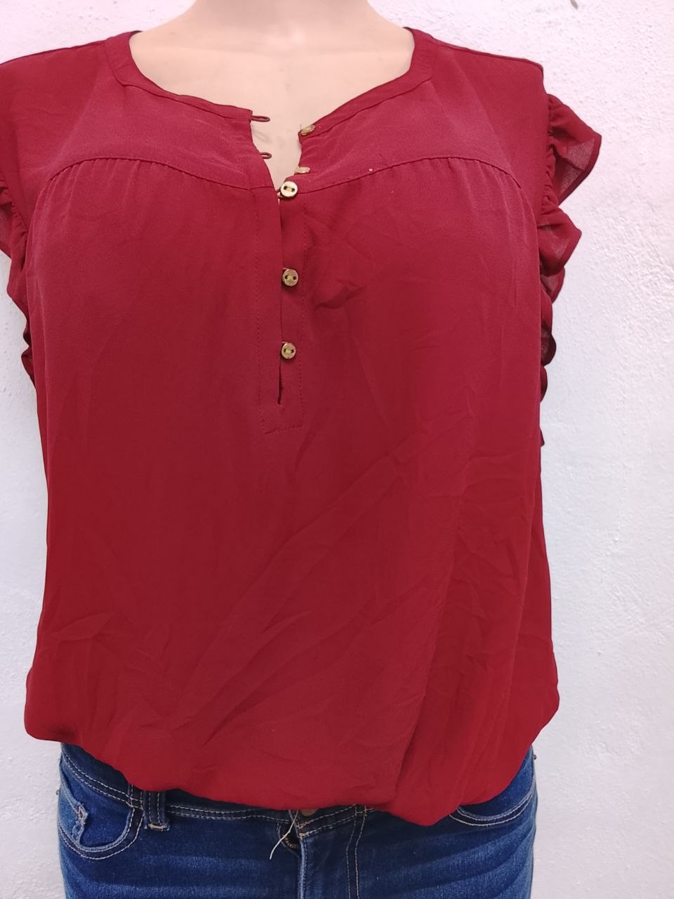 Blusa Loft Rojo Vino de Mujer