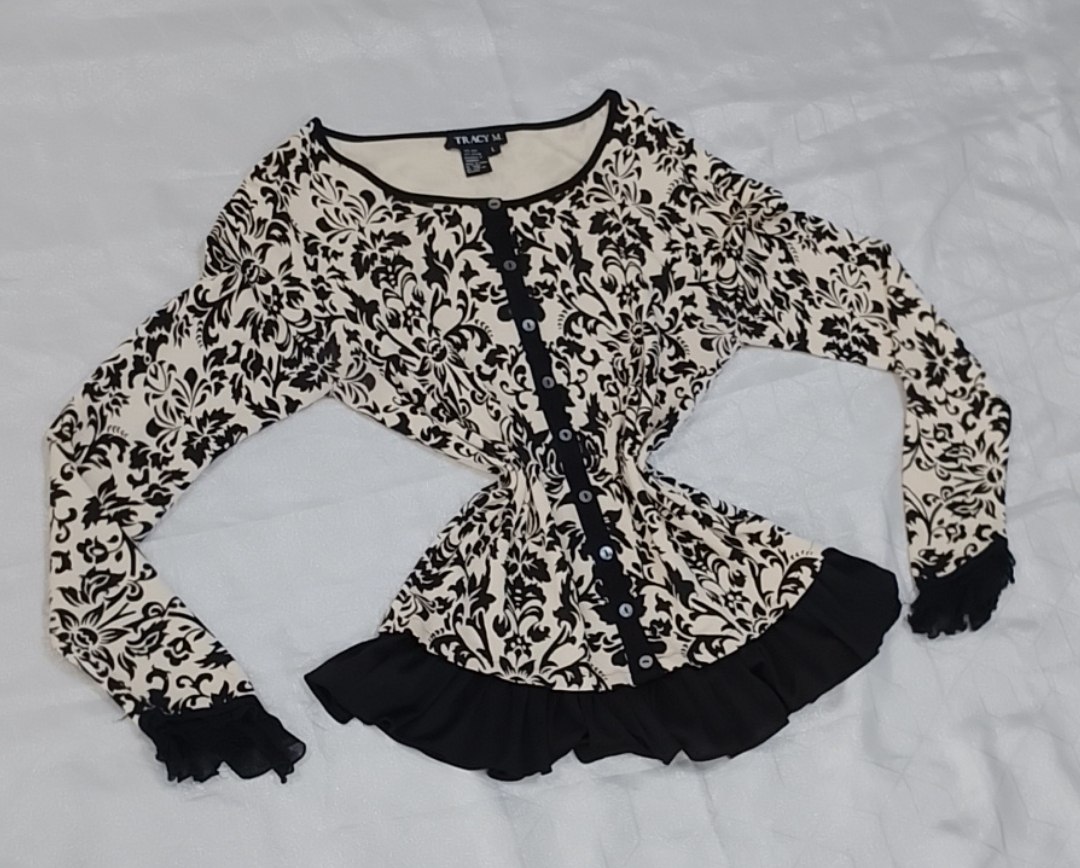 Blusa Tracy Crema con Negro de Mujer