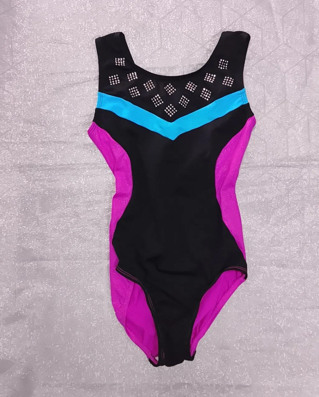 Traje De Baño Freestyle Negro Azul Rosado de Niño